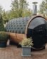 sauna exterieur en bois baril