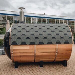 sauna extérieur bois côté