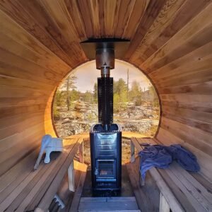 sauna exterieur bois interieur
